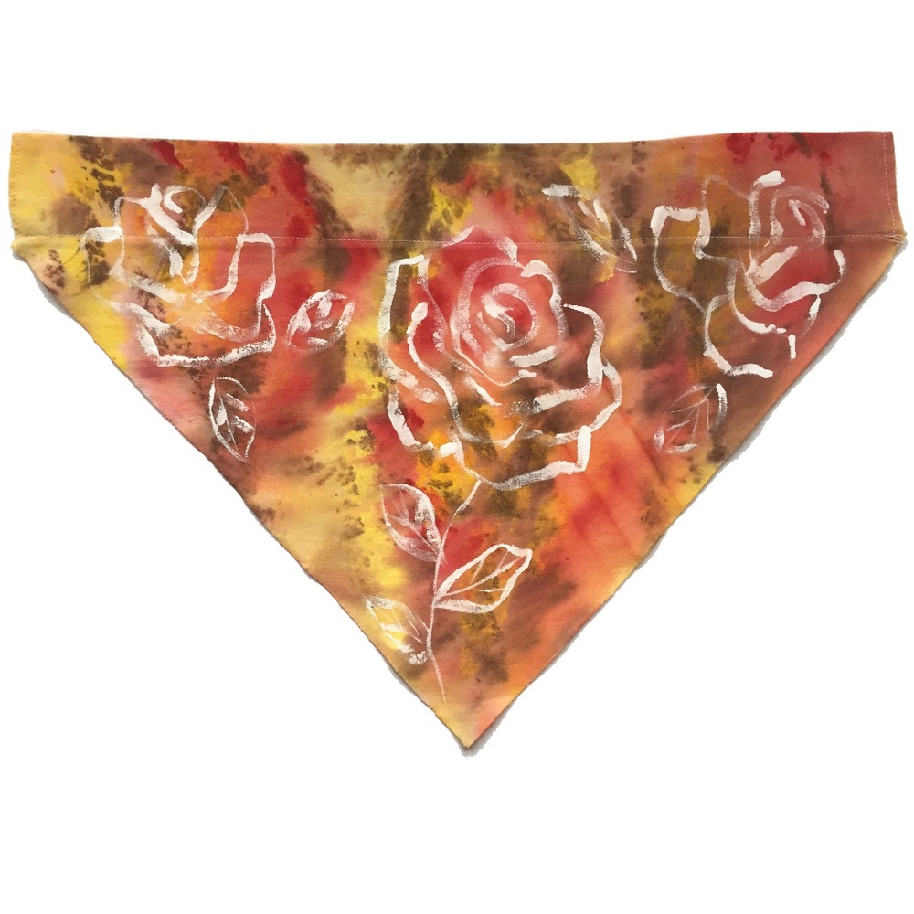 XL over the collar dog bandanna. Super stylish!